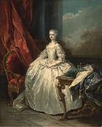 Charles Amedee Philippe Van Loo Portrait of Queen Marie Leczinska Spain oil painting artist